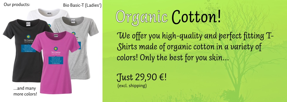Organic Cotton! We offer you high-quality and perfect fitting T-Shirts (here: Ladies') made of organic cotton in a variety of colors! Only the best for your skin...
